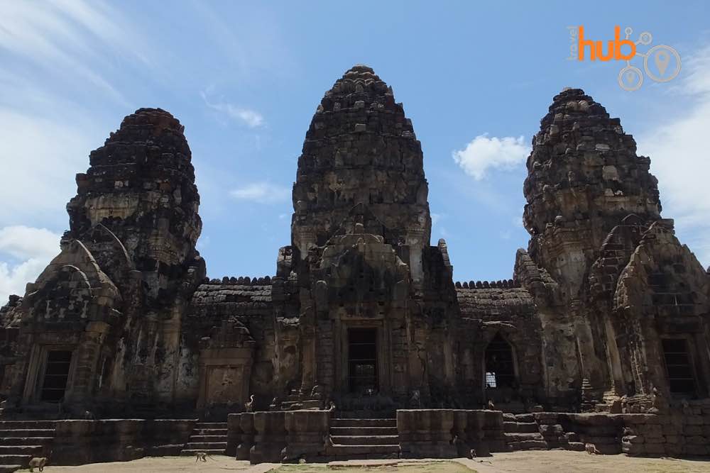 The Khmer built Phra Prang Sam Yot. Now home to a large troop of macaque monkeys.